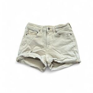 Old Navy Cream High-Rise Denim Shorts